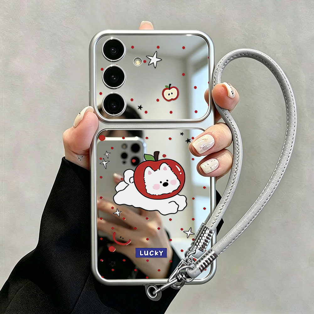 Phone Cases Galaxy A16 5G - Make Up Mirror Cute Dog Phone