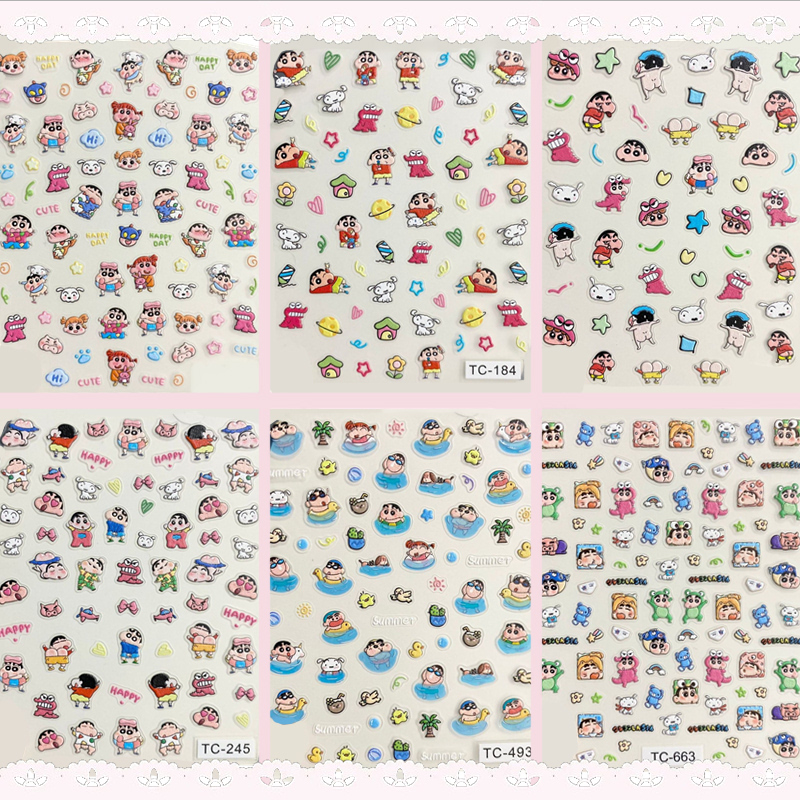 Phone Cases Kids - Anime Cartoon Shin-chan Cute Stickers Diy
