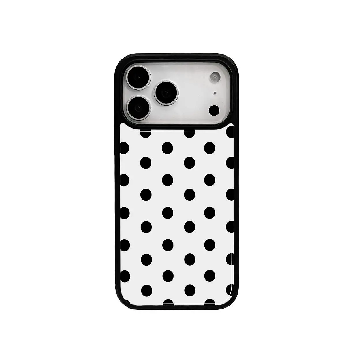 Phone Cases Aesthetic - Minimalist White and Black Polka Dots