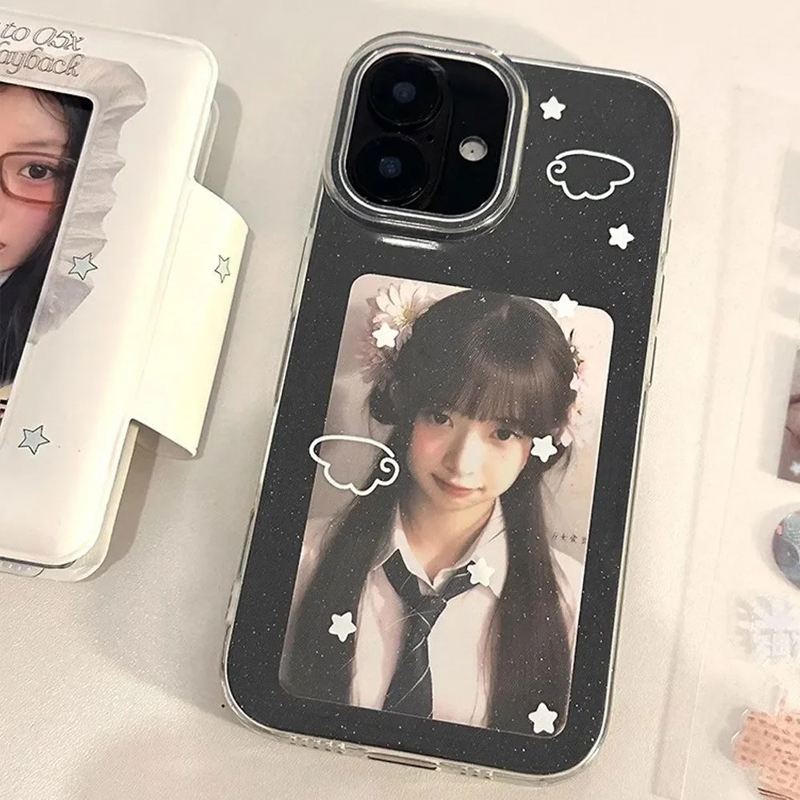 Phone Cases Cute Iphone 14 - Korean INS Cute White Star Wings