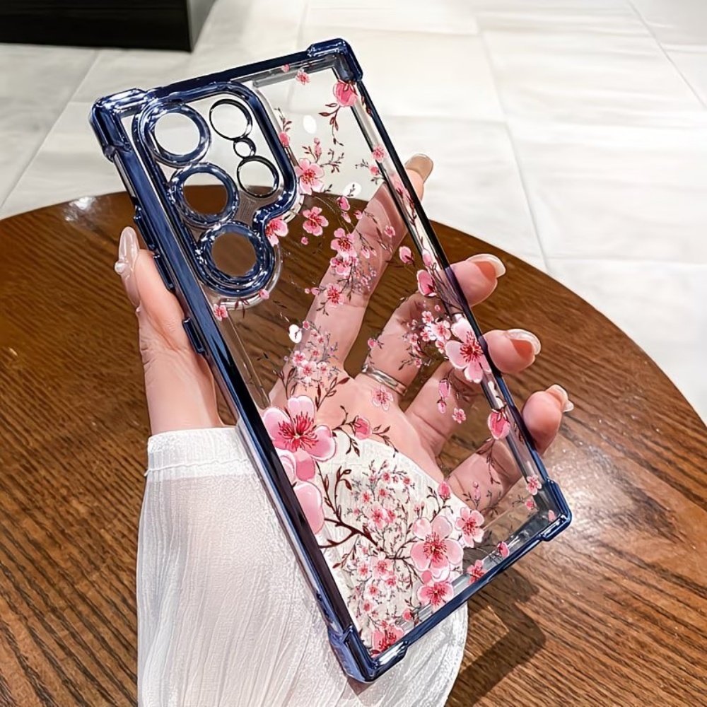 Phone Cases Galaxy A16 5G - Cherry Blossom Electroplated Four-Corner Anti-Fall Phone