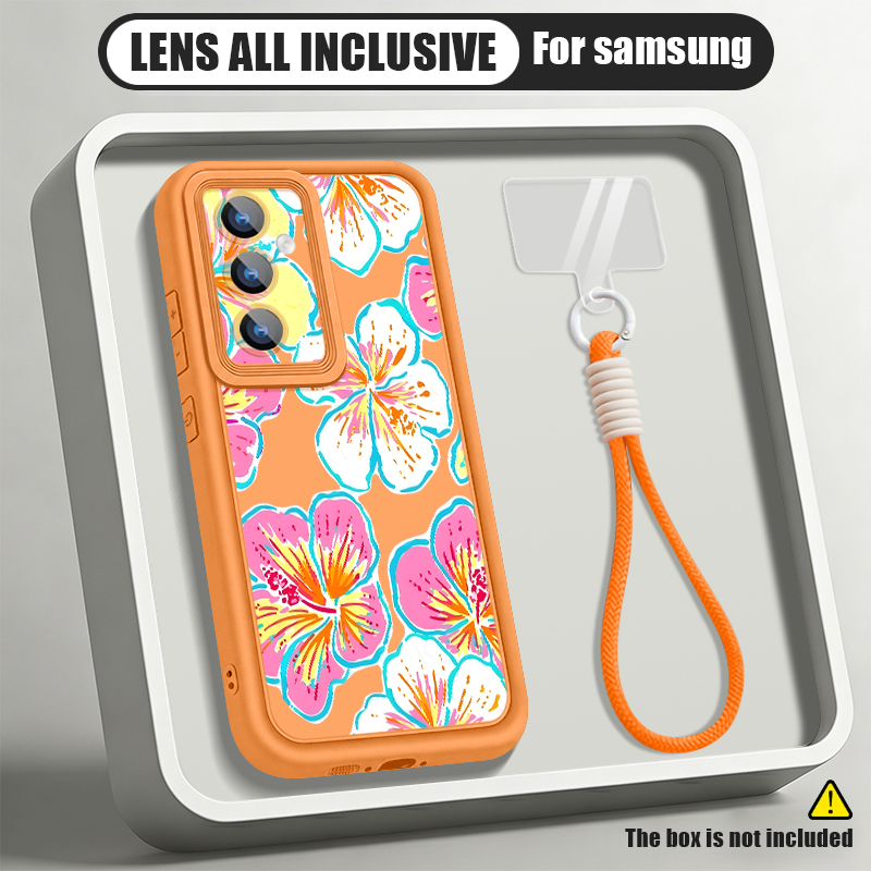 Phone Cases Galaxy A16 5G - Flower Pattern Lanyard Phone Case For