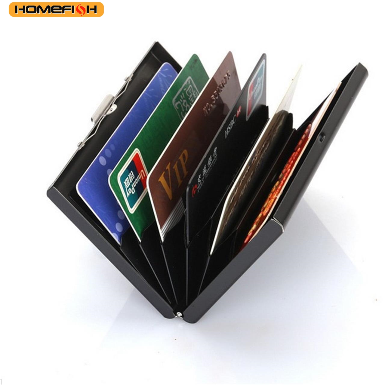 HOMEFISH RFID Blocking Stainle - Slim Card Slot Case review and price