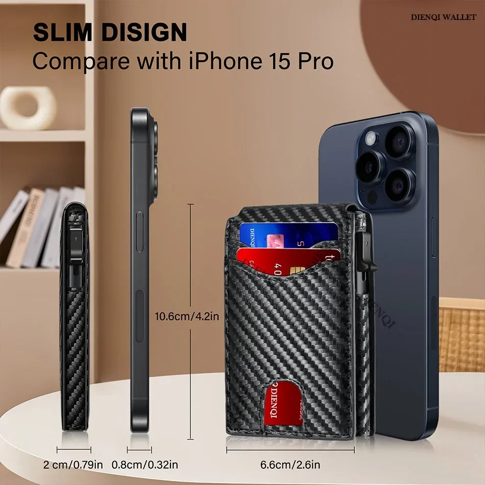 Mens Pop‑Up Money Clips Wallet - Slim Card Slot Case review and price