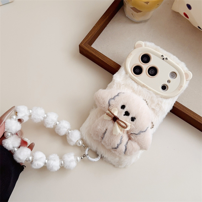 3D Cartoon Bowknot Puppy Warm  - Phone Cases 13 review and price