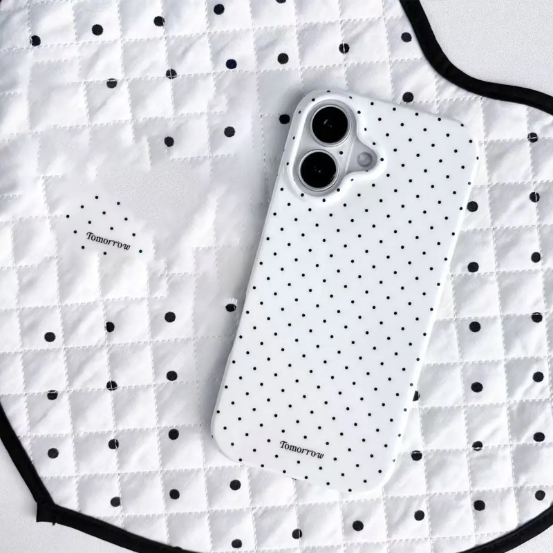 Ins White And Black Polka Dots - Phone Cases Aesthetic review and price