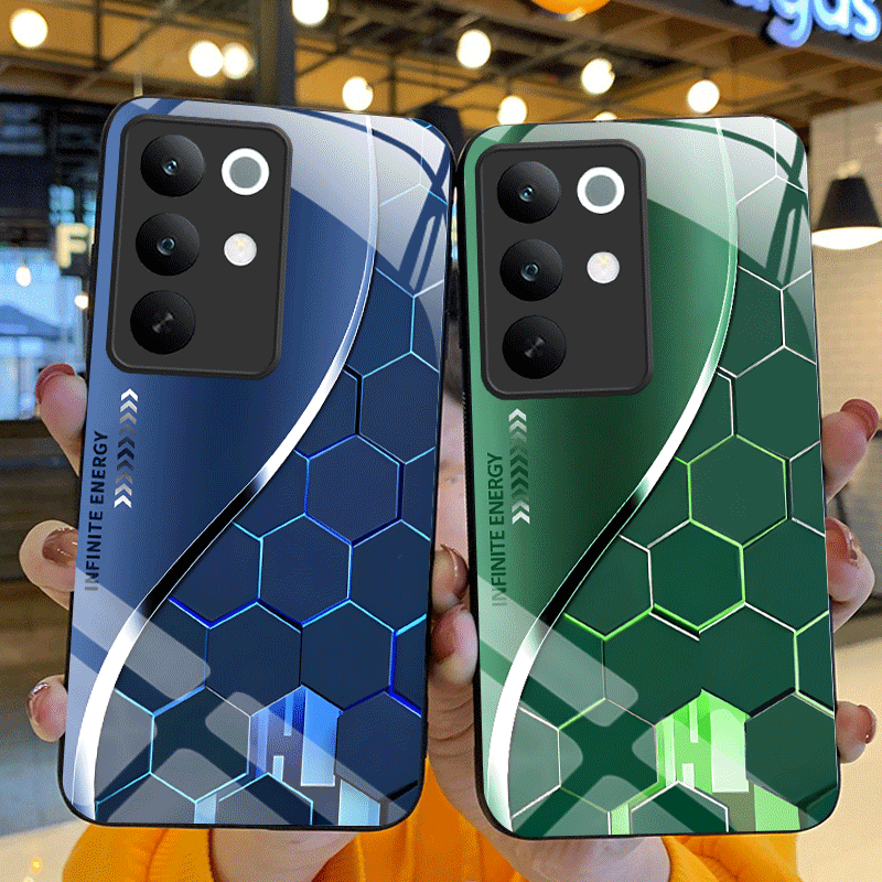 Hard Tempered Glass Case For R - Gradient Color Case review and price