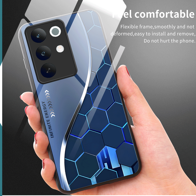 Hard Tempered Glass Case For R - Gradient Color Case review and price