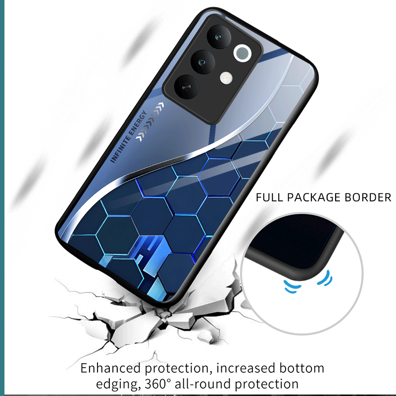 Hard Tempered Glass Case For R - Gradient Color Case review and price