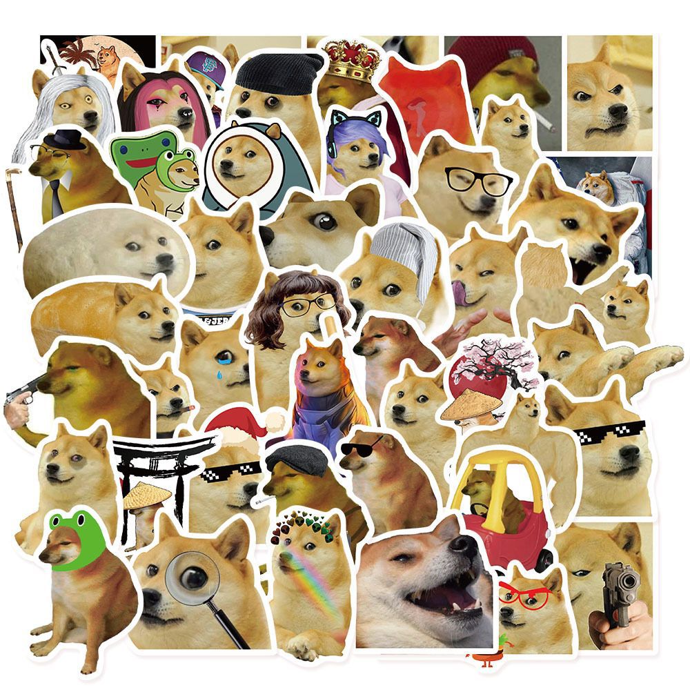 50Pcs Funny Doge MEME Stickers - Phone Cases Kids review and price