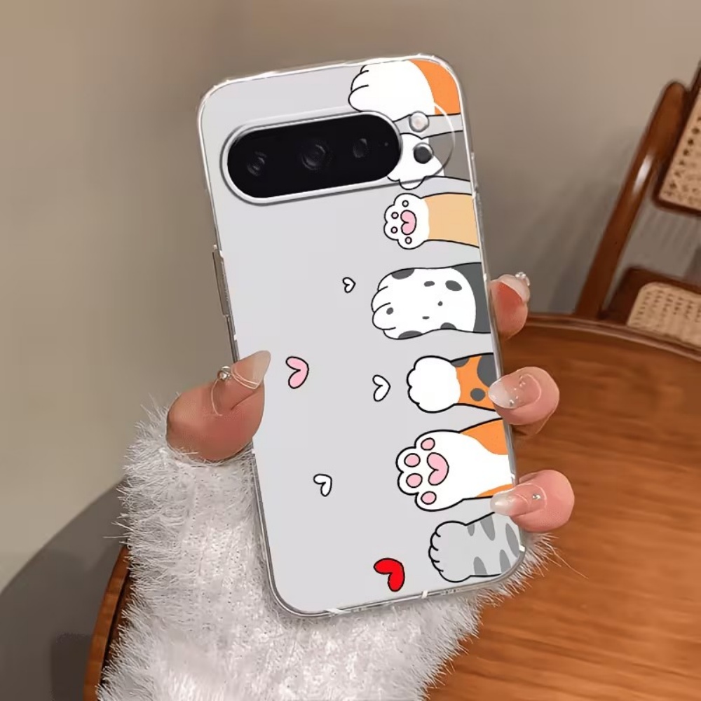 Cartoon Cat Paw Print Crystal  - Phone Cases Pixel 10 review and price