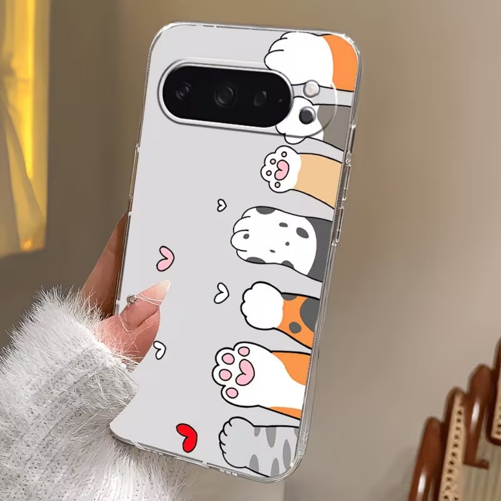 Cartoon Cat Paw Print Crystal  - Phone Cases Pixel 10 review and price