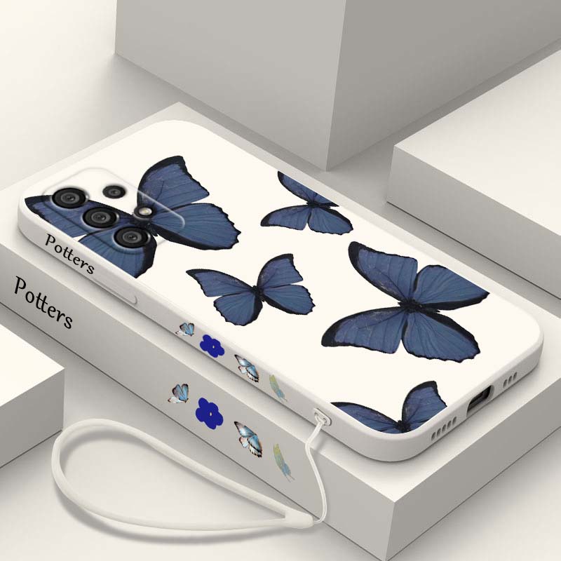 Blue butterfly fashion For Sam - Silicone Liquid Case review and price