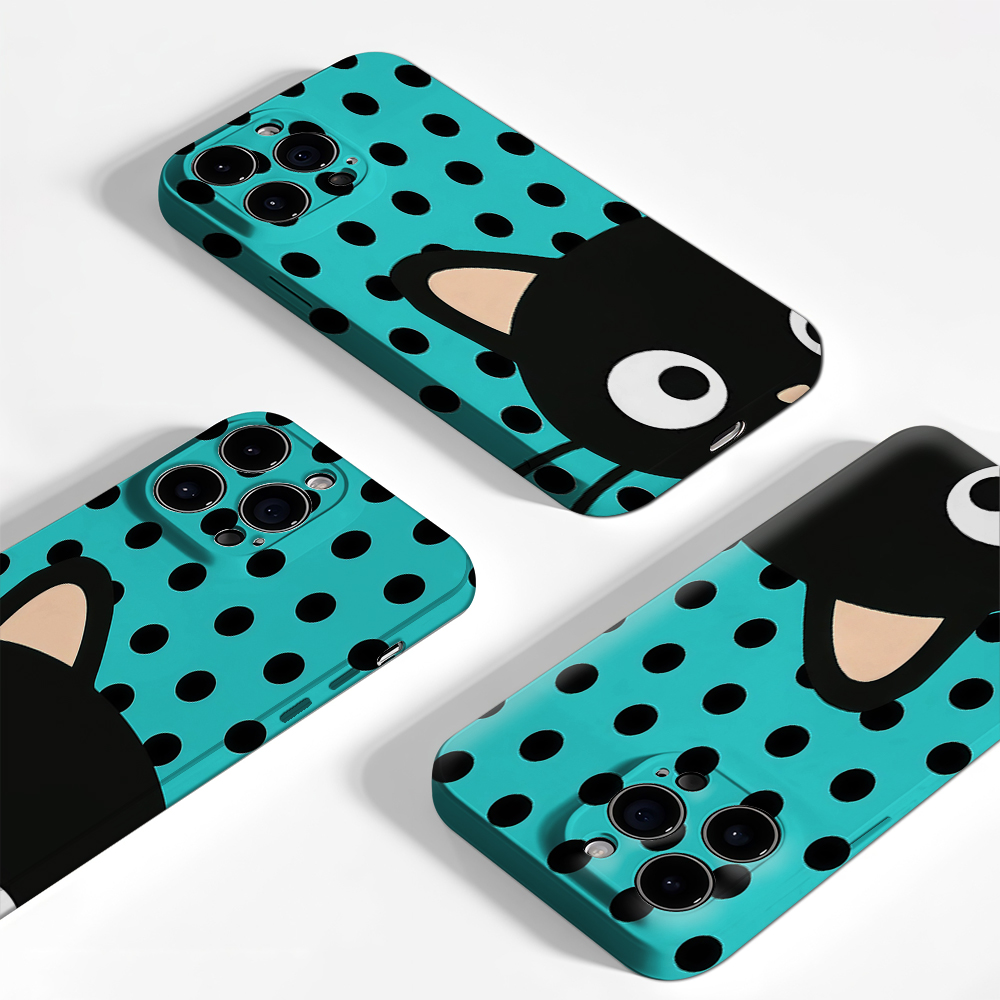 Turquoise Polka Dot Cat Phone  - Phone Cases Hard review and price