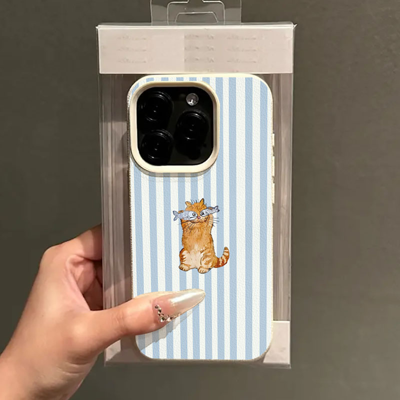 Cute Striped Kitten Fish Desig - Phone Cases Cute Iphone 14 review and price