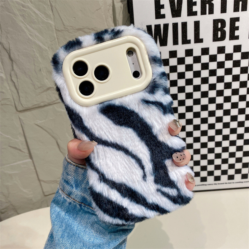 Luxury Zebra Pattern Fluffy Pl - Phone Cases 13 review and price