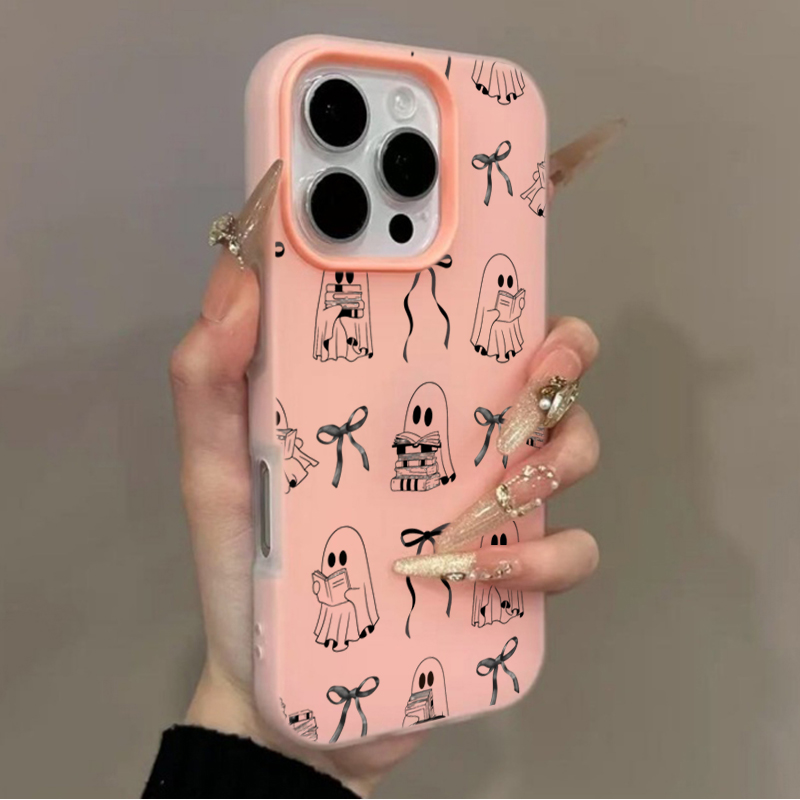 Cute Halloween Book Ghost Bow  - Phone Cases Cute Iphone 14 review and price