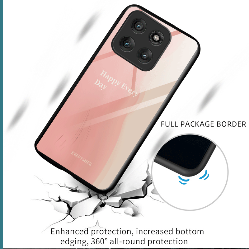 Hard Tempered Glass Case For M - Gradient Color Case review and price