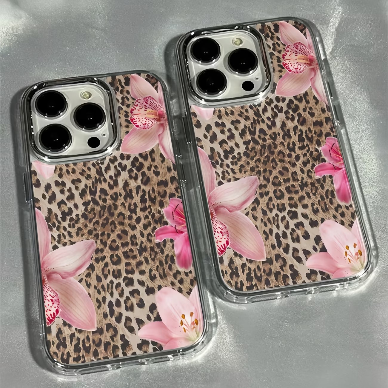 Leopard Print Lily Flower Tran - Phone Cases Aesthetic review and price
