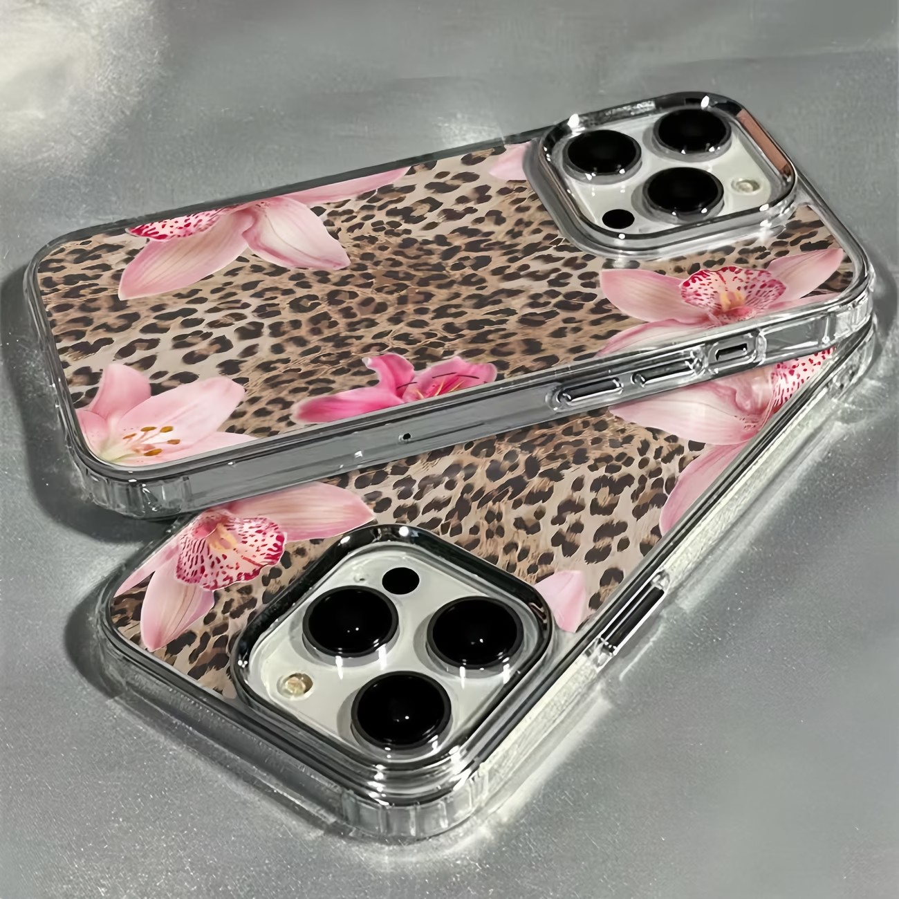 Leopard Print Lily Flower Tran - Phone Cases Aesthetic review and price