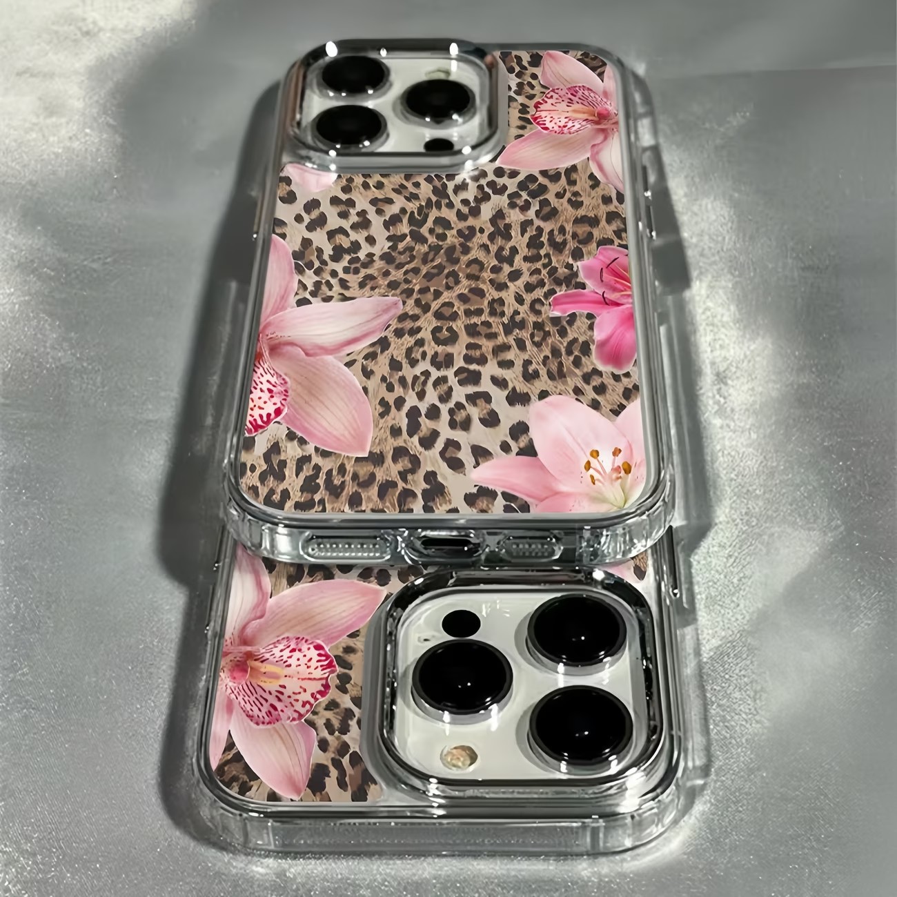Leopard Print Lily Flower Tran - Phone Cases Aesthetic review and price