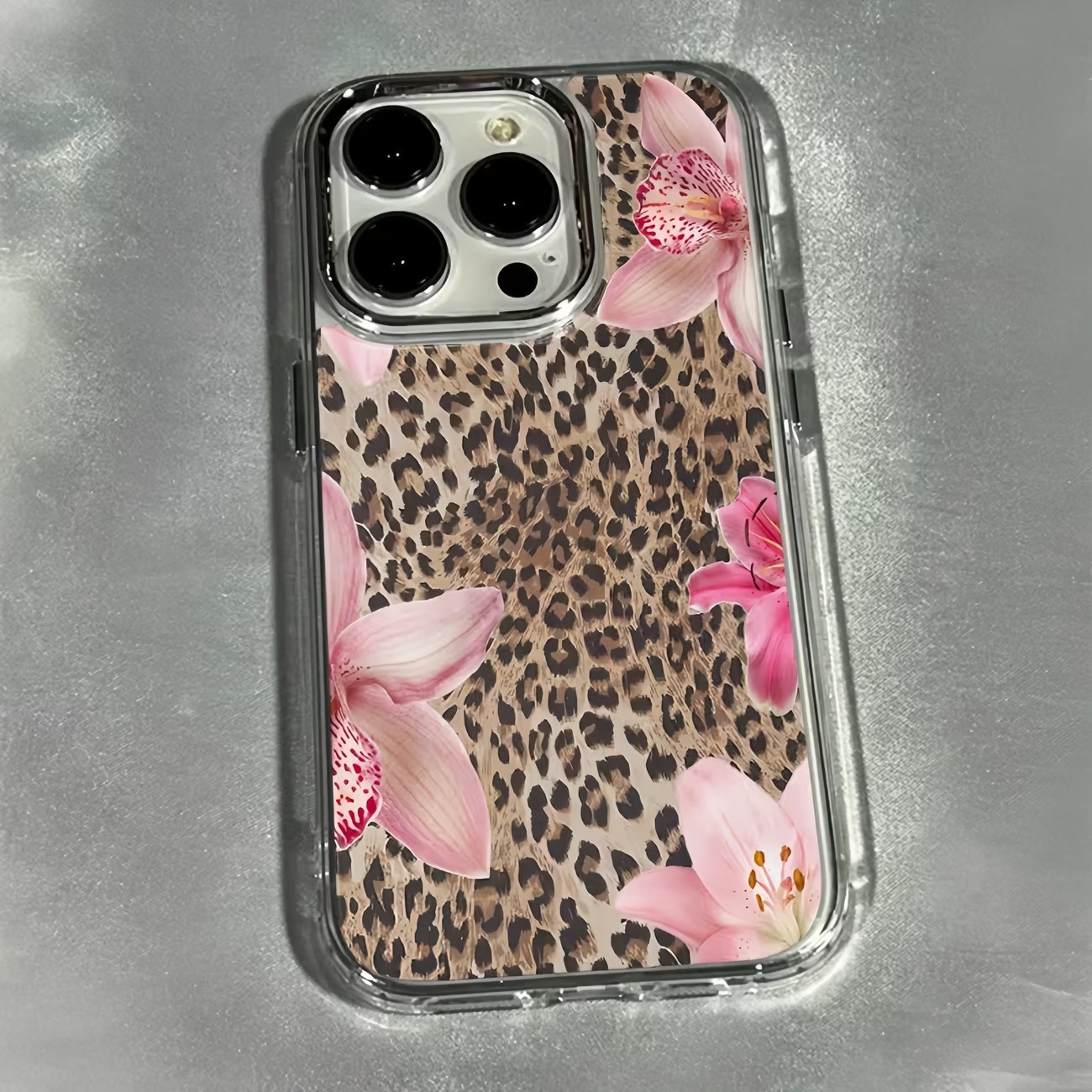 Leopard Print Lily Flower Tran - Phone Cases Aesthetic review and price