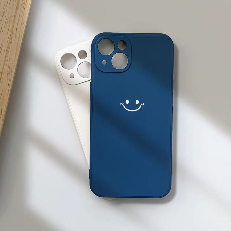 Minimalist Smiley Print Phone  - Silicone Liquid Case review and price