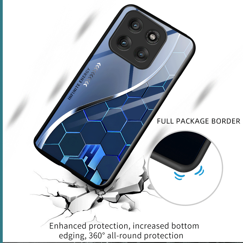 Hard Tempered Glass Case For M - Gradient Color Case review and price