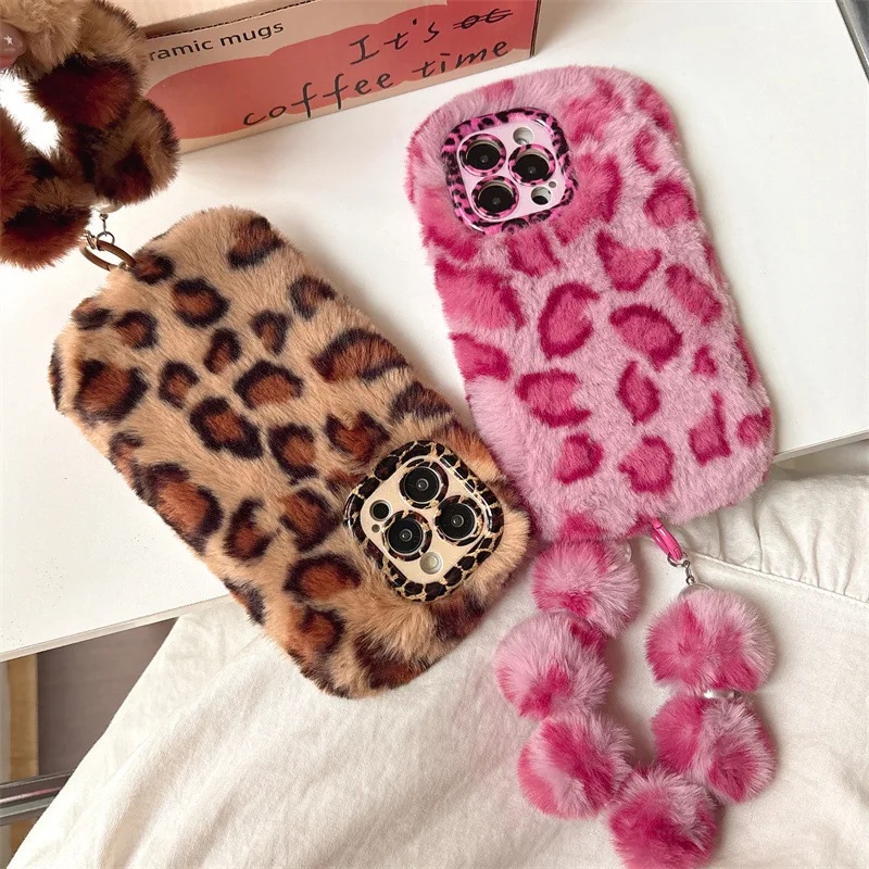 Fashion Leopard Furry Plush Le - Phone Cases 13 review and price