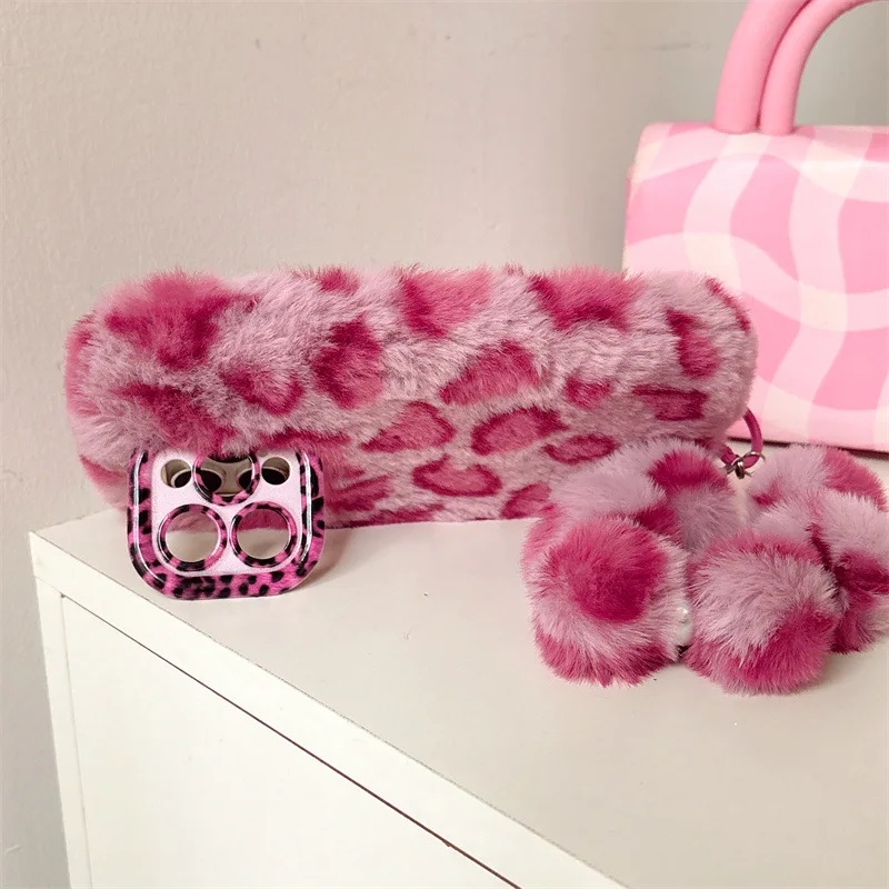 Fashion Leopard Furry Plush Le - Phone Cases 13 review and price