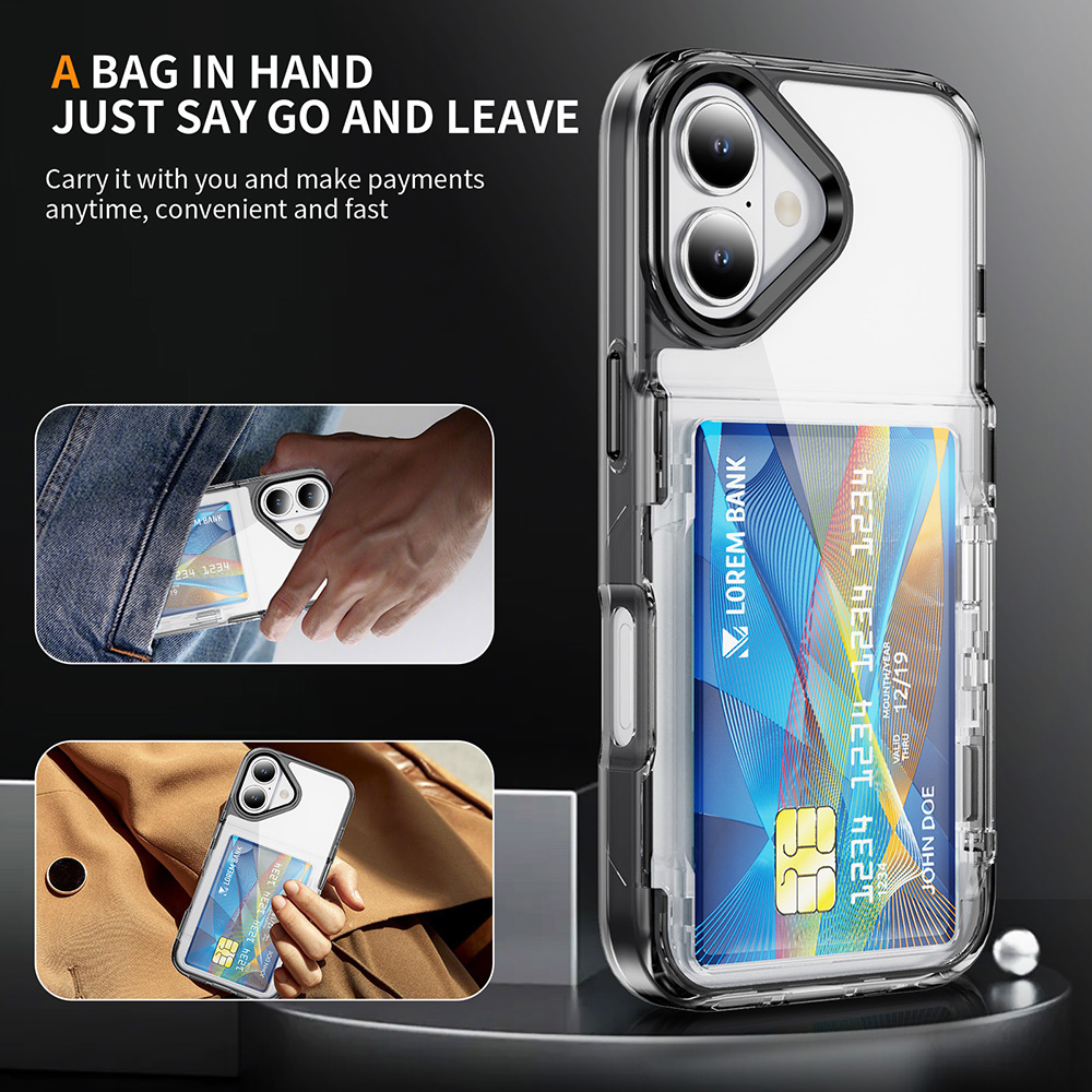 Transparent Card Slot Fold Sta - Slim Card Slot Case review and price
