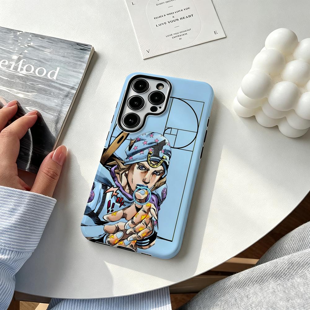 Hot cool Anime J-JOJO Steel Ba - Phone Cases Samsung review and price