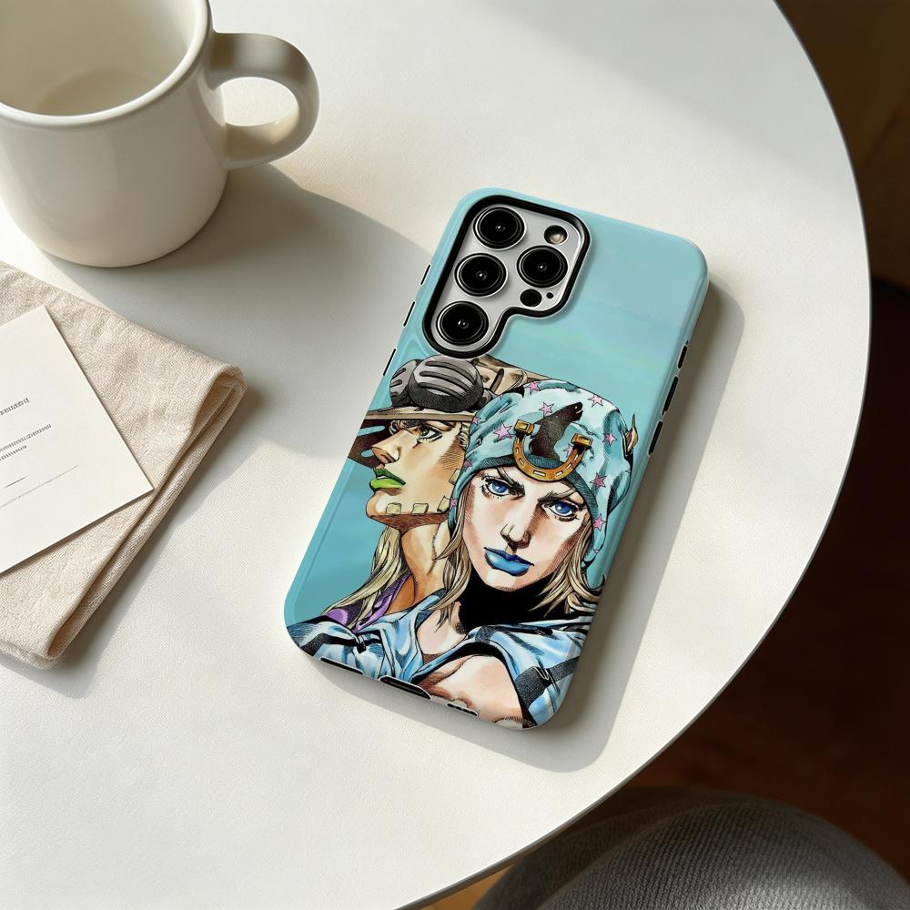 Hot cool Anime J-JOJO Steel Ba - Phone Cases Samsung review and price
