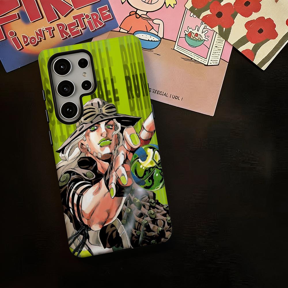 Hot cool Anime J-JOJO Steel Ba - Phone Cases Samsung review and price