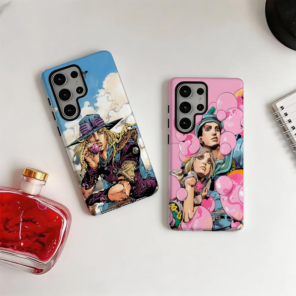 Hot cool Anime J-JOJO Steel Ba - Phone Cases Samsung review and price