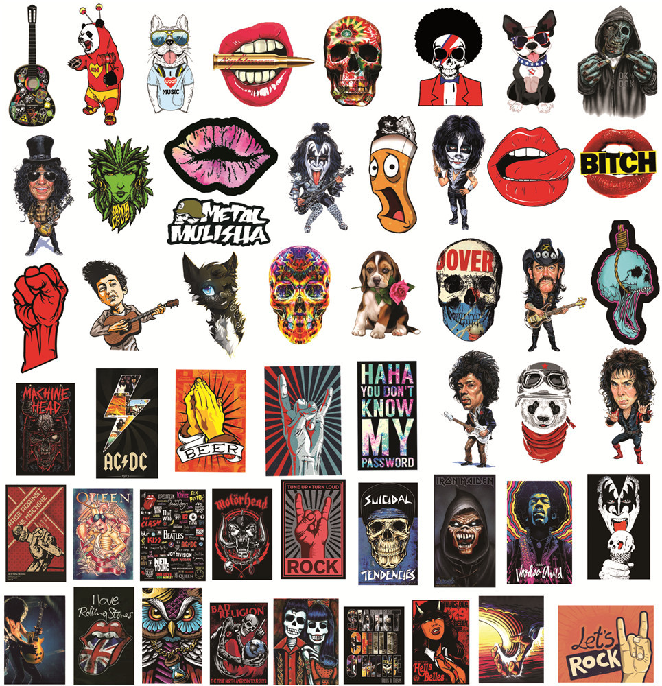 50Pcs Vintage Rock Stickers DI - Phone Cases Kids review and price