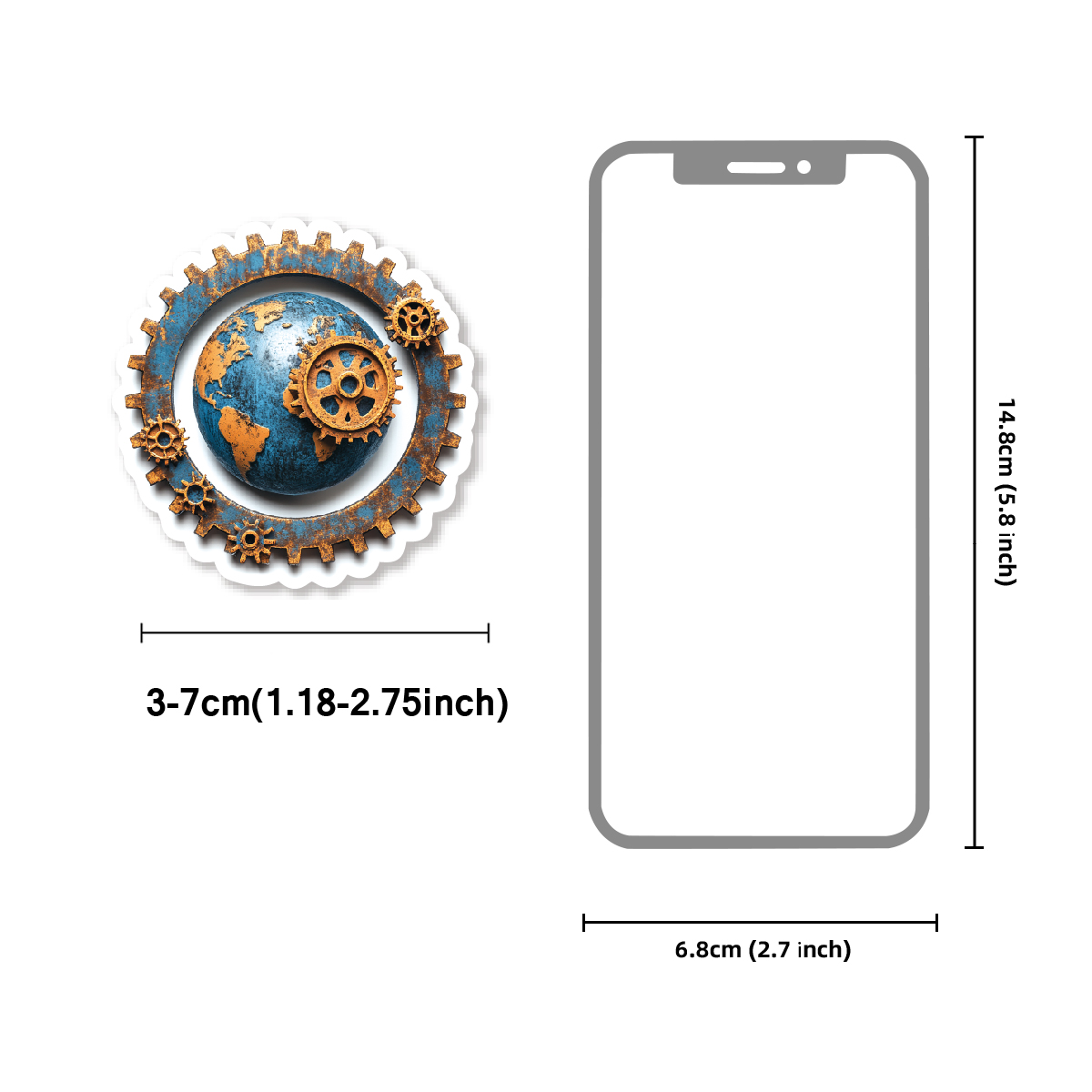 46pcs Blue Globe and Gear Meta - Phone Cases Kids review and price