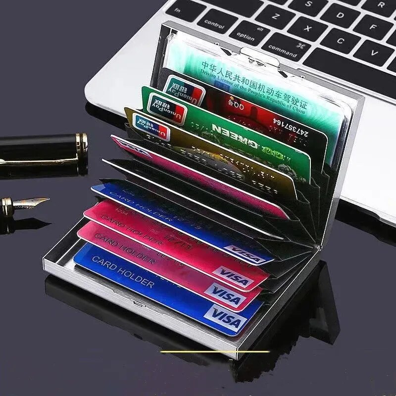 10 Slots Stainless Credit Card - Slim Card Slot Case review and price